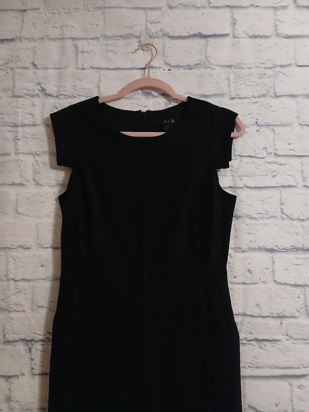 J. Crew Black Sheath Midi Dress